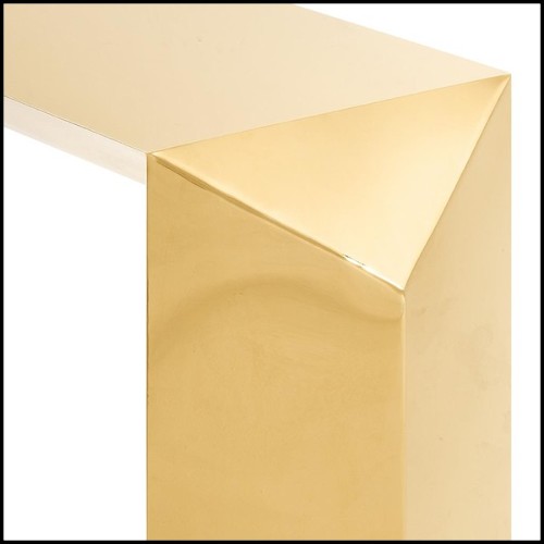 Console table with structure in gold finish stainless steel 24-Barow