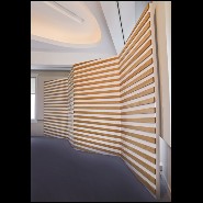 Paravent à 4 panneaux rabattables en bois de chêne massif laqué blanc piano PC-Yoko