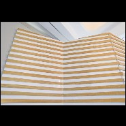 Paravent à 4 panneaux rabattables en bois de chêne massif laqué blanc piano PC-Yoko