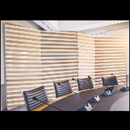 Paravent à 4 panneaux rabattables en bois de chêne massif laqué blanc piano PC-Yoko