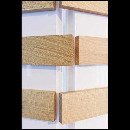 Paravent à 4 panneaux rabattables en bois de chêne massif laqué blanc piano PC-Yoko