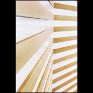 Paravent à 4 panneaux rabattables en bois de chêne massif laqué blanc piano PC-Yoko