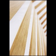 Paravent à 4 panneaux rabattables en bois de chêne massif laqué blanc piano PC-Yoko