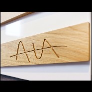 Paravent à 4 panneaux rabattables en bois de chêne massif laqué blanc piano PC-Yoko