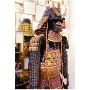 Armure de samouraï avec blason (Hira-Gaku) de Mori-Kawa PC-Samuraï Mori-Kawa