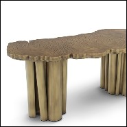 Bureau avec structure en laiton massif patiné brillant 145-Veining Brass Patina