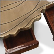 Bureau avec structure en laiton massif patiné brillant 145-Veining Brass Patina