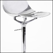 Bar stool needle swivel in polished aluminiumin chrome finish 107-Needle Swivel
