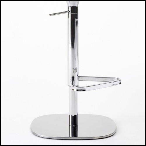 Tabouret de bar en aluminium poli finition chromé 107-Needle Swivel