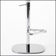 Tabouret de bar en aluminium poli finition chromé 107-Needle Swivel