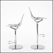 Bar stool needle swivel in polished aluminiumin chrome finish 107-Needle Swivel