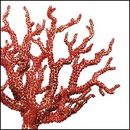 Sculpture handcrafted with red coral cabochons 172-Red Coral