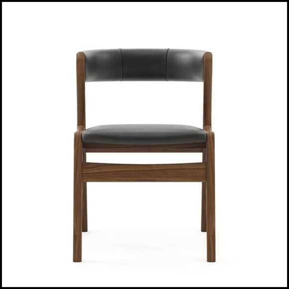 Chair with structure in solid walnut wood 174-Smart Walnut
