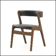 Chaise avec structure en bois de noyer massif 174-Smart Walnut