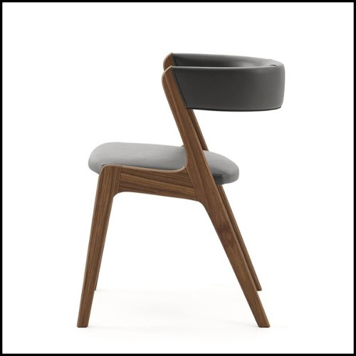Chair with structure in solid walnut wood 174-Smart Walnut
