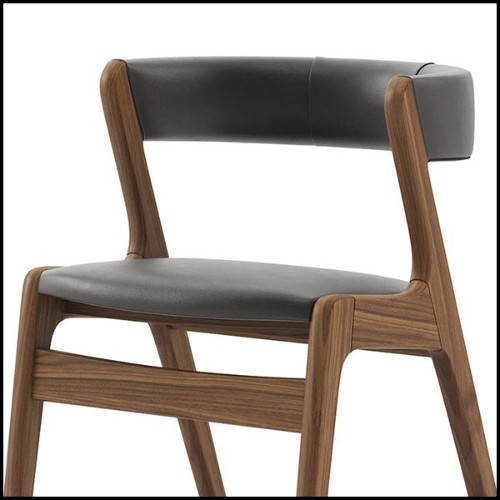 Chair with structure in solid walnut wood 174-Smart Walnut