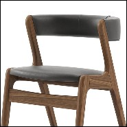 Chair with structure in solid walnut wood 174-Smart Walnut
