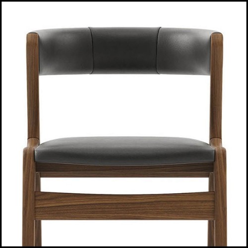 Chair with structure in solid walnut wood 174-Smart Walnut