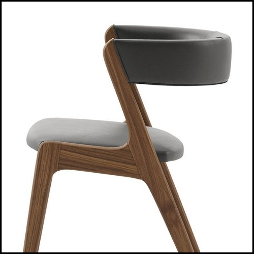 Chair with structure in solid walnut wood 174-Smart Walnut