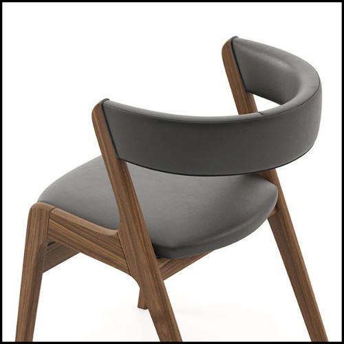 Chair with structure in solid walnut wood 174-Smart Walnut