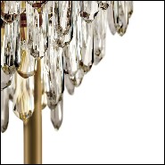 Floor lamp with structure in solid brass in antique brushed finish and carved quartz crystal sticks 155-Crystal Sticks 3