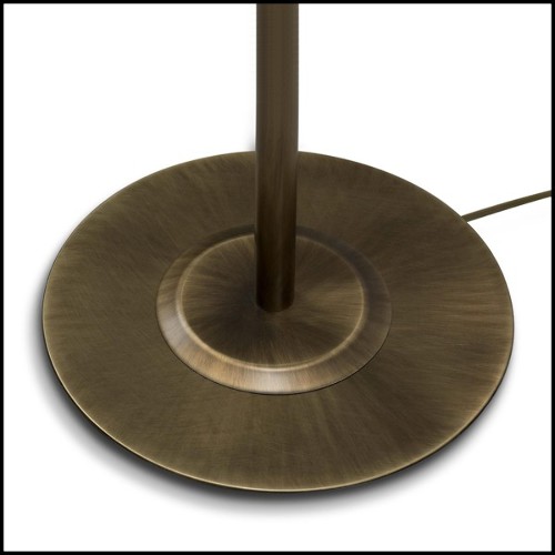 Floor lamp with structure in solid brass in antique brushed finish and carved quartz crystal sticks 155-Crystal Sticks 3