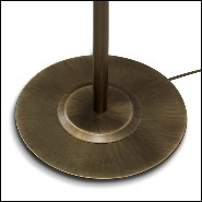 Floor lamp with structure in solid brass in antique brushed finish and carved quartz crystal sticks 155-Crystal Sticks 3