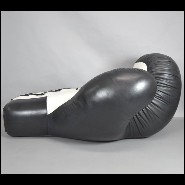 Fauteuil en cuir naturel noir et blanc PC-Boxing Glove De Sede