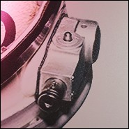 Décoration murale avec cadre en bois et photo sur toile avec éclairage néon à LED rose 173-Astronaute Vuitton