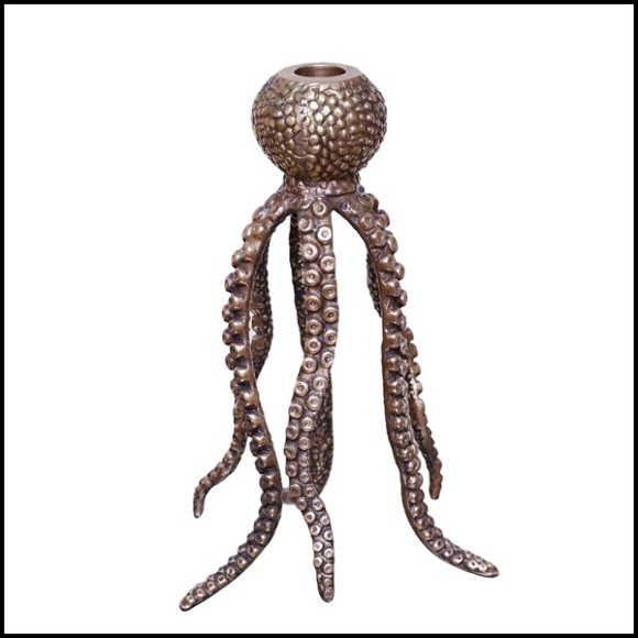 Chandelier en laiton massif finition laiton vintage 24-Pieuvre