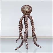 Chandelier en laiton massif finition laiton vintage 24-Pieuvre