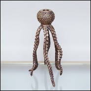 Chandelier en laiton massif finition laiton vintage 24-Pieuvre