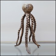 Chandelier en laiton massif finition laiton vintage 24-Pieuvre