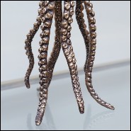 Candleholder in solid brass in vintage brass finish 24-Pieuvre