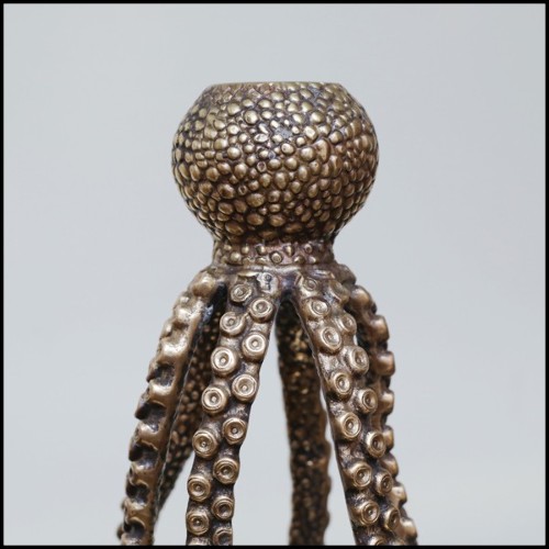 Chandelier en laiton massif finition laiton vintage 24-Pieuvre