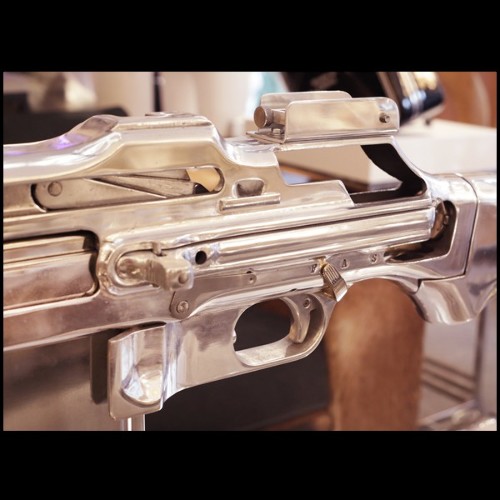 Browning Double Size Rifle Sculpture All Chromed  PC-Browning Rifle