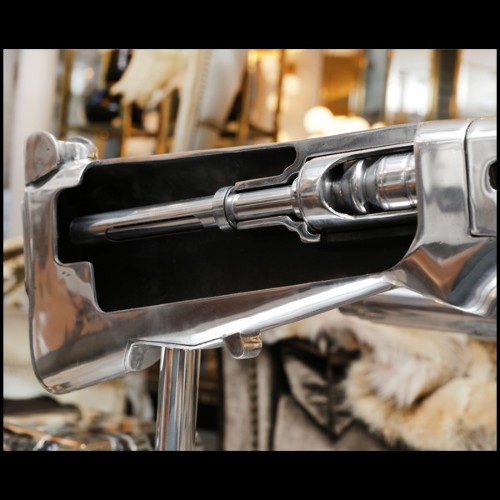 Browning Double Size Rifle Sculpture All Chromed  PC-Browning Rifle