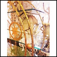 Set de deux Étagères avec signes du zodiaque sculptés PC-Zodiac Signs