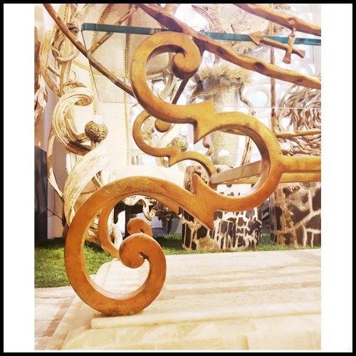 Set de deux Étagères avec signes du zodiaque sculptés PC-Zodiac Signs