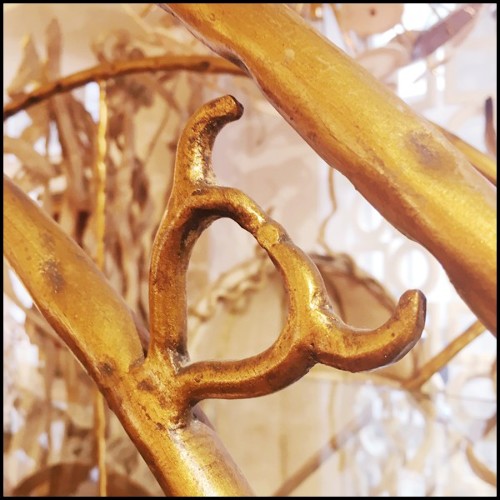 Set of 2 shelves with zodiac signs carved around the structure frame PC-Zodiac Signs