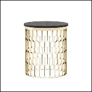 Table d'appoint avec structure en acier inoxydable poli finition Gold 174-Scales