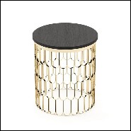 Table d'appoint avec structure en acier inoxydable poli finition Gold 174-Scales