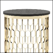 Table d'appoint avec structure en acier inoxydable poli finition Gold 174-Scales