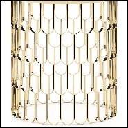 Table d'appoint avec structure en acier inoxydable poli finition Gold 174-Scales