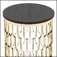 Table d'appoint avec structure en acier inoxydable poli finition Gold 174-Scales