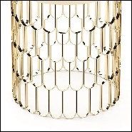 Table d'appoint avec structure en acier inoxydable poli finition Gold 174-Scales