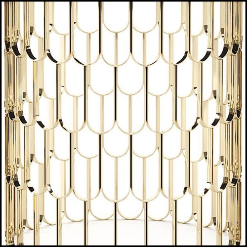 Table d'appoint avec structure en acier inoxydable poli finition Gold 174-Scales