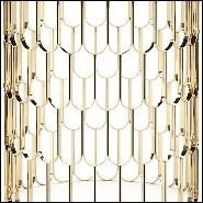 Table d'appoint avec structure en acier inoxydable poli finition Gold 174-Scales