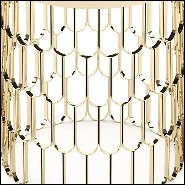 Table d'appoint avec structure en acier inoxydable poli finition Gold 174-Scales