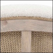 Canapé méridienne avec structure en bois noirci massif et recouvert de velours jaune 176-Meridienne Yellow